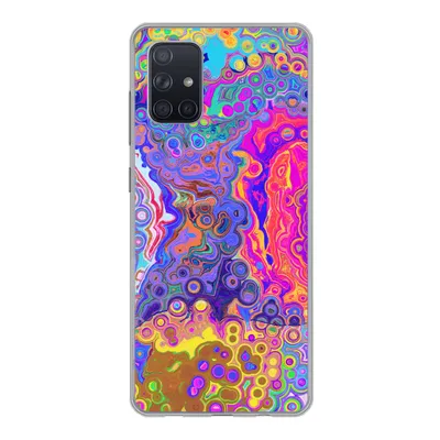 Produktbild von MuchoWow® Handyhülle Schutzhülle Hülle für Samsung Galaxy A51 Kunst - Formen - Farbe - Psychedelisch Silikon Softcase Handy Hülle - Schutzabdeckung