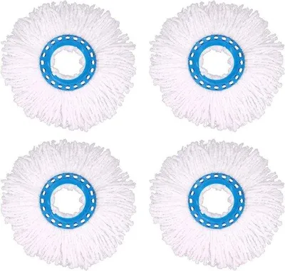 Productafbeelding van Set van 4 universele vervangingskoppen voor spinmop pads - Microvezel vervangingskoppen