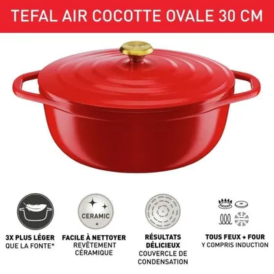 Immagine prodotto di Tefal Air E25489 5.7 L Oval Red