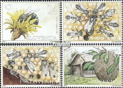 Produktbild von Briefmarken Slowenien 2001 Mi 351-354 (kompl.Ausg.) postfrisch Honigbienen