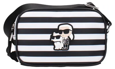 Image de Karl Lagerfeld sac camera rayé Ikonik, Karl Choupette