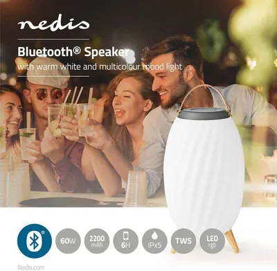 Obrázok produktu pre Nedis SPBT35805WT, 1-way, 20 W, 20 - 18000 Hz, 4 ohm, 75 dB, Káblový a bezdrôtový