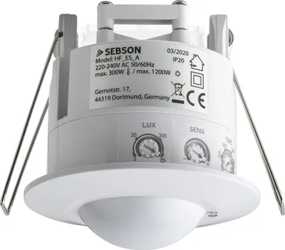 Produktbild von Bewegungssensor Unterputz 360° Einbau Deckenmontage HF Sensor SEBSON