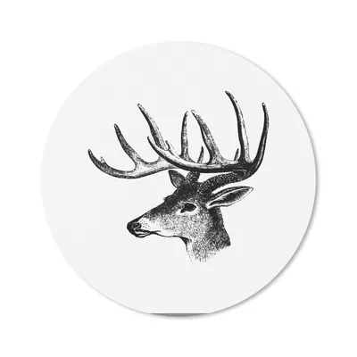 Produktbild von MuchoWow® Mauspad Mousepad Retro - Hirsche - Tiere 20x20 cm - Mousepads - Maus Mat - Pad - Mausunterlage - Schreibtischmatte