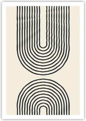 Produktbild von Poster - Poster ohne Rahmen - Linien Oval Minimalismus - 70x100 cm - Wand Bild - Wanddeko - Wandbilder - Kunstposter - Wandposter - Bilder - Kunstdruck - Wanddekoration - Wandbild - P2XPA70x100-4548