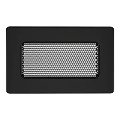 Produktbild von Kaminlüftungsgitter Schwarz 11x17 cm – Lüftungsgitter für Kamin, Ofen oder Wand – Metall, rechteckig