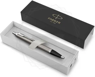 Produktbild von Parker IM Kugelschreiber | Edelstahl mit Chrom-Zierteilen | mittlere Spitze mit blauer Tinte | Geschenkbox | Geschenkbox