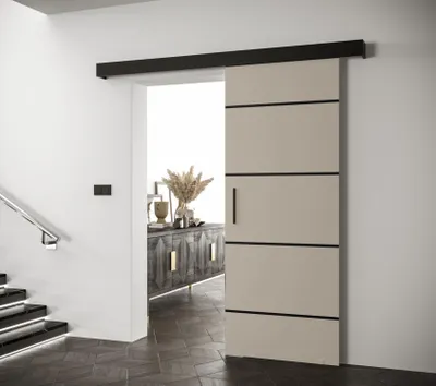 Obrázek produktu pro Posuvné dveře s černým úchytem SALOME 4 - 80 cm, kašmír / černé