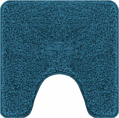 Produktbild von vidaXL Rutschfeste Badematte mit Toilettenausschnitt Blau 50 x 50 cm