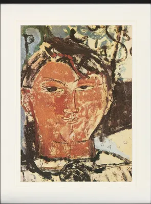 Produktbild von Amedeo Modigliani Gerahmtes Bild Mit Edlem Passepartout | Wand-Bilder | Im Bilderrahmen - Bildnis Pablo Picasso, 1915, Detail (80 x 60 cm)