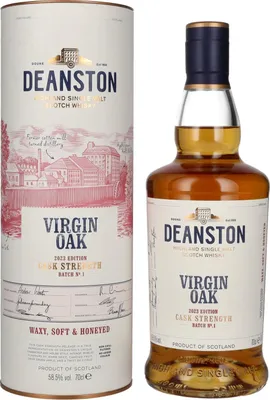 Produktbild von Deanston VIRGIN OAK Highland Single Malt Cask Strength Batch No. 1 Edition 2023 58,5% Vol. 0,7l in Geschenkbox