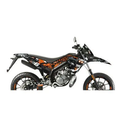 Produktbild von 23-teiliges STAGE6 Orange-Weiß Verkleidungs-Aufkleber-Set für Derbi X-TREME Euro 4