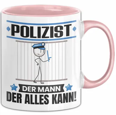 Produktbild von Polizist Tasse Geschenk für Polizist Der Mann Der Alles Kann Geschenkidee zum Geburtstag (Rosa)