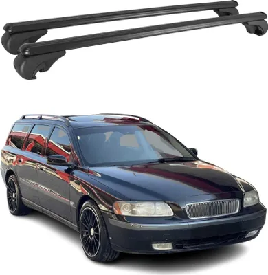Produktbild von Dachträger für Volvo V70 XC70 2000-2007 Gepäckträger Grundträger Alu Schwarz 2x