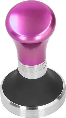 Zdjęcie produktu dla płaski tamper do kawy 58 mm z podstawą ze stali nierdzewnej Młotek do kawy w proszku Artykuły kuchenne Różowa czerwień
