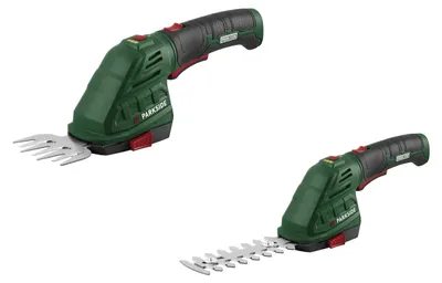 Produktbild von PARKSIDE® 4 V 2-in-1 Akku-Gras- und Strauchschere »PGSA 4 D5«, mit 180° drehbarem Softgriff