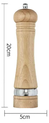 Produktbild von Salz- und Pfeffermühlen-Sets aus Holz, klassische manuelle Salzmühle, nachfüllbare Pfeffermühlen-Sets, 20 cm (8 Zoll) große, farbige Einzelverpackung