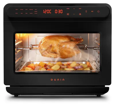 Produktbild von Mini-Ofen Stoßofen Heißluftfritteuse - 24 Liter - 11 Programme - Edelstahl Innenraum - Touchpanel