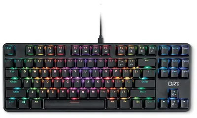 Immagine prodotto di Tastiera meccanica da gaming RGB, 87 tasti, design TKL (tenkeyless), con funzione anti-ghosting