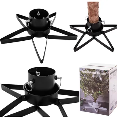 Zdjęcie produktu dla stojak CHOINKOWY metalowy pod na choinkę podstawka drzewko pojemnik w kształcie GWIAZDY 47 cm