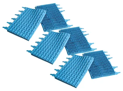 Produktbild von vhbw 6x Bürste Ersatz für Zodiac W1585A für Poolroboter, Poolsauger - Aus Gummi, 30,2 x 24,5 x 5,5 cm