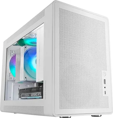 Produktbild von Mars Gaming MC-XPSW, Mini Tower, PC, Weiß, micro ATX, Mini-ITX, Netz, Heimbüro