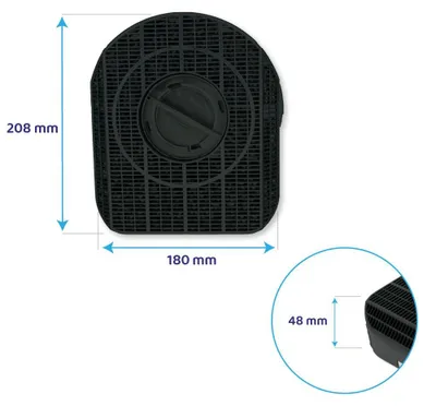 Produktbild von Husqvarna Kohlefilter MCFE14 / 9029800605 (2 St.)
