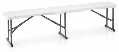 Zdjęcie produktu dla Aga Ogrodowa ławka składana 180x28x43,5 cm Biała