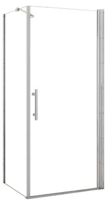 Produktbild von Duschspa Eckdusche H.195cm 90x76cm Duschkabine Schwingtür Eckeinstieg Duschabtrennung 6mm ESG Nanoglas