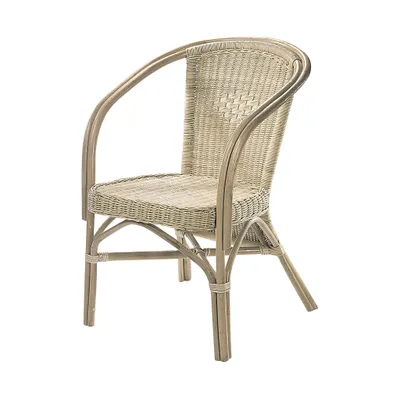 Produktbild von Kobolo Rattansessel VALENCIA Korbsessel Korbstuhl mit Armlehne - Natur braun Stuhl Stühle Armlehnenstuhl Rückenlehne Esszimmerstühle Sessel Wohnzimmer