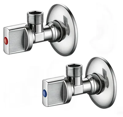 Produktbild von Ibergrif Eckventil 1/2 Zoll Wandanschluss, 3/8 Zoll Schlauchanschluss, 2er Set