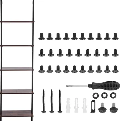 Produktbild von SucceBuy 5stöckiges Industrieregal aus quadratischen Rohren, schwarzes Lagerregal, Kleinteilehalter, rustikal, schwebende Holzregale zur Wandmontage, Halterung, Ausstellungsregal für verschiedene Räume