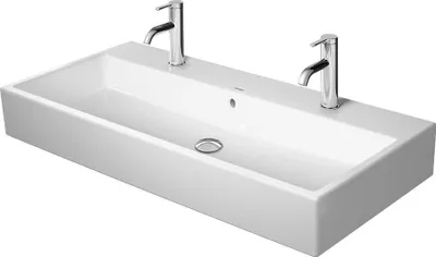 Produktbild von Duravit Waschtisch VERO AIR ohne Überlauf, mit Hahnlochbank, geschliffen, 1000 x 470 mm 1 Hahnloch weiß
