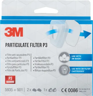 Produktbild von 3M Partikelfilter FFP3 5935PRO2 2Paar +1Paar Halter