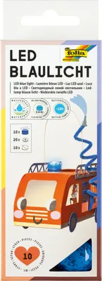 Image de folia 989/10 folia Lampe bleue à LED, 10 pièces, piles incluses