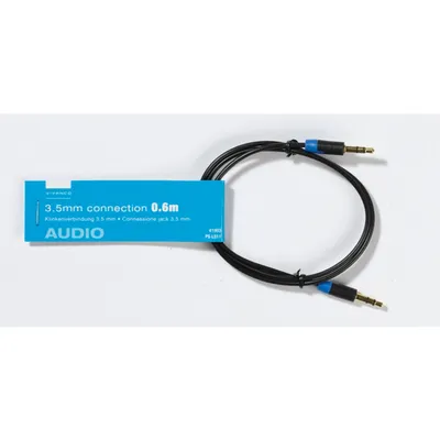 Produktbild von ViVanco™3.5mm/3.5mm, 0.6m, 3.5mm, Männlich, 3.5mm, Männlich, 0,6 m, Schwarz