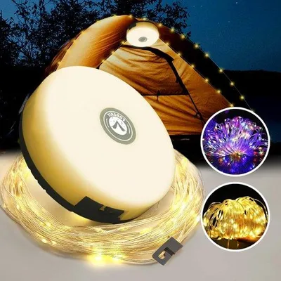 Produktbild von Wasserfestes 10m Camping Lichtsnoer USB Aufladbar