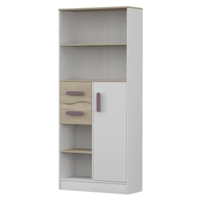 Produktbild von Regal Kinderregal Bücherregal 80cm Weiß/Weiß mit erika Griffe Markus 05