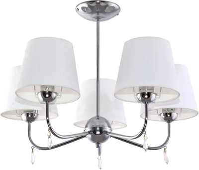 Immagine prodotto di Lampada da soffitto cromata con paralume bianco BRIGIT BIANCO 11-230