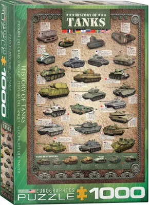 Produktbild von 1000 Teile Puzzle - Puzzle - Die Geschichte der Panzer  + Puzzle Zubehör