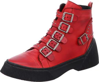 Produktbild von Gemini Damen Stiefeletten Schnallenboot Reißverschluss 033105-02, Größe:37 EU, Farbe:Rot