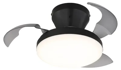 Produktbild von LED Deckenventilator, Schwarz, Dimmbar, Fernbedienung, CCT, Nachtlicht