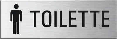 Produktbild von Schild - Herren Toilette  | Türschild 240 x 80 mm Aluminium selbstklebend