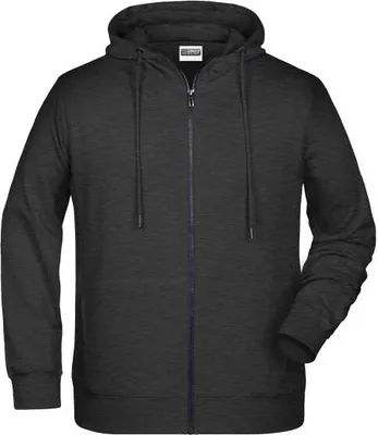 Produktbild von Sweat-Jacke mit Kapuze und Reißverschluss black-heather, Gr. XXL