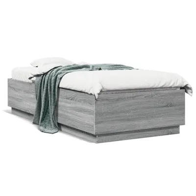 Immagine prodotto di vidaXL Struttura letto grigio Sonoma 90x200 cm in materiale ligneo