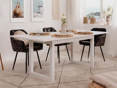 Produktbild von Esstisch Denver | Ausziehtisch | weiß | 160(200) x 90