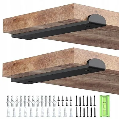 Zdjęcie produktu dla Wsporniki do półek metalowe przemysłowe 22 5 cm zestaw 4 sztuk