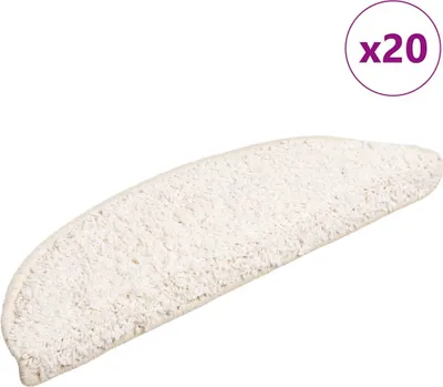 Immagine prodotto di Tappetini per scale 20 pz 56x17x3 cm Bianco Semicircolari