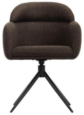 Produktbild von MASSIVMOEBEL24 Polsterstuhl 63x64x87 Webstoff dunkelbraun MALIK #02