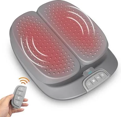 Productafbeelding van Elektrische Shiatsu-voetmassageapparaat met warmte en vibratie - Voetmassageapparaat met afstandsbediening en verschillende massagefuncties